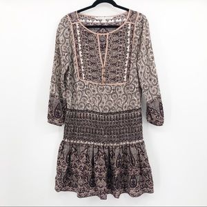 Veronica Beard Makai Printed Boho Silk Dress